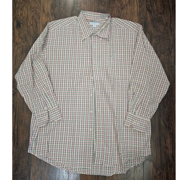 Southern Charm Button up Shirt Size XXL Classic Fit Orange Green White - Picture 1 of 3